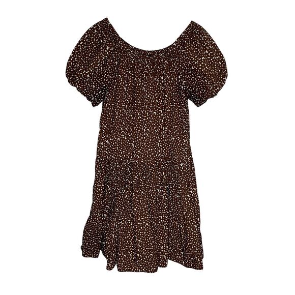 J. Crew Drop Waist Cotton Poplin Mini Dress Womens 8 Brown Floral Pockets Summer - Picture 4 of 11